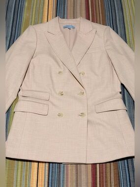 Antonio Melani Blush Color Double Breasted Blazer Jacket. Sz 8